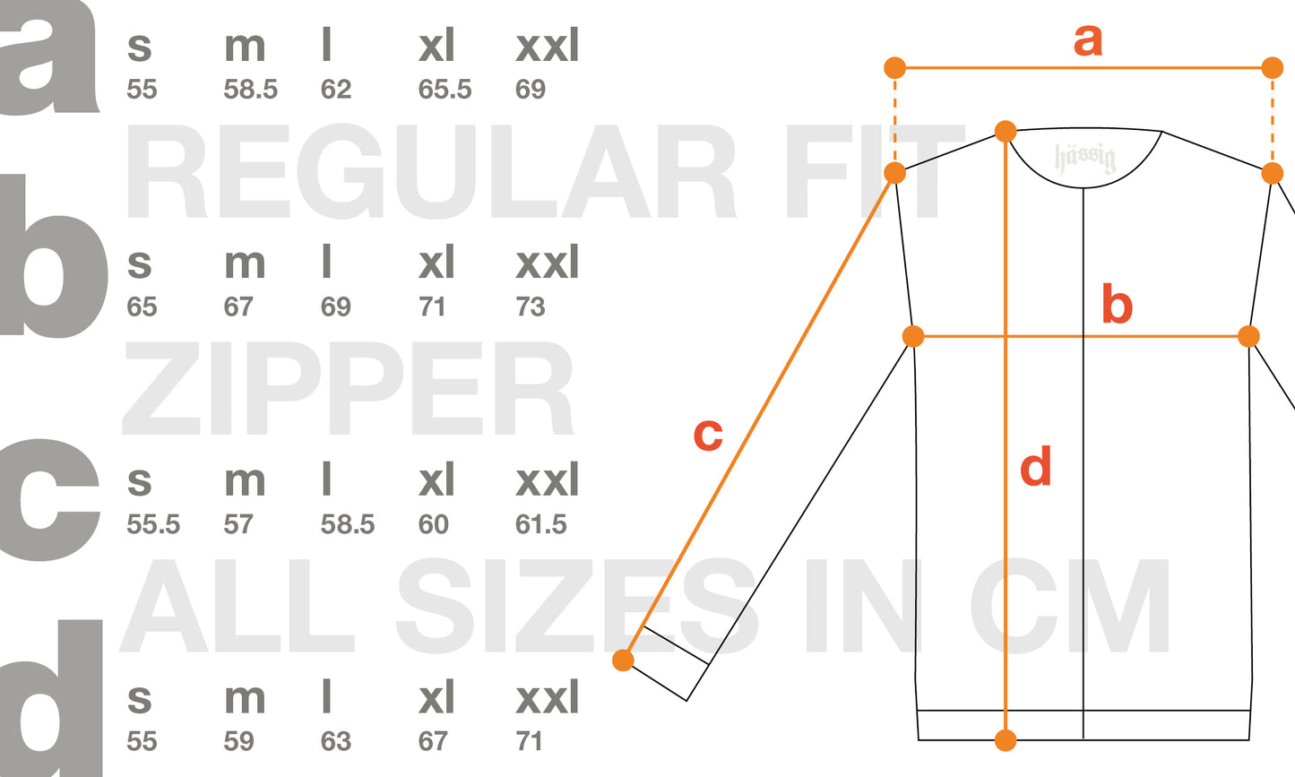 hässig Bleach Zip-Hoodie A1