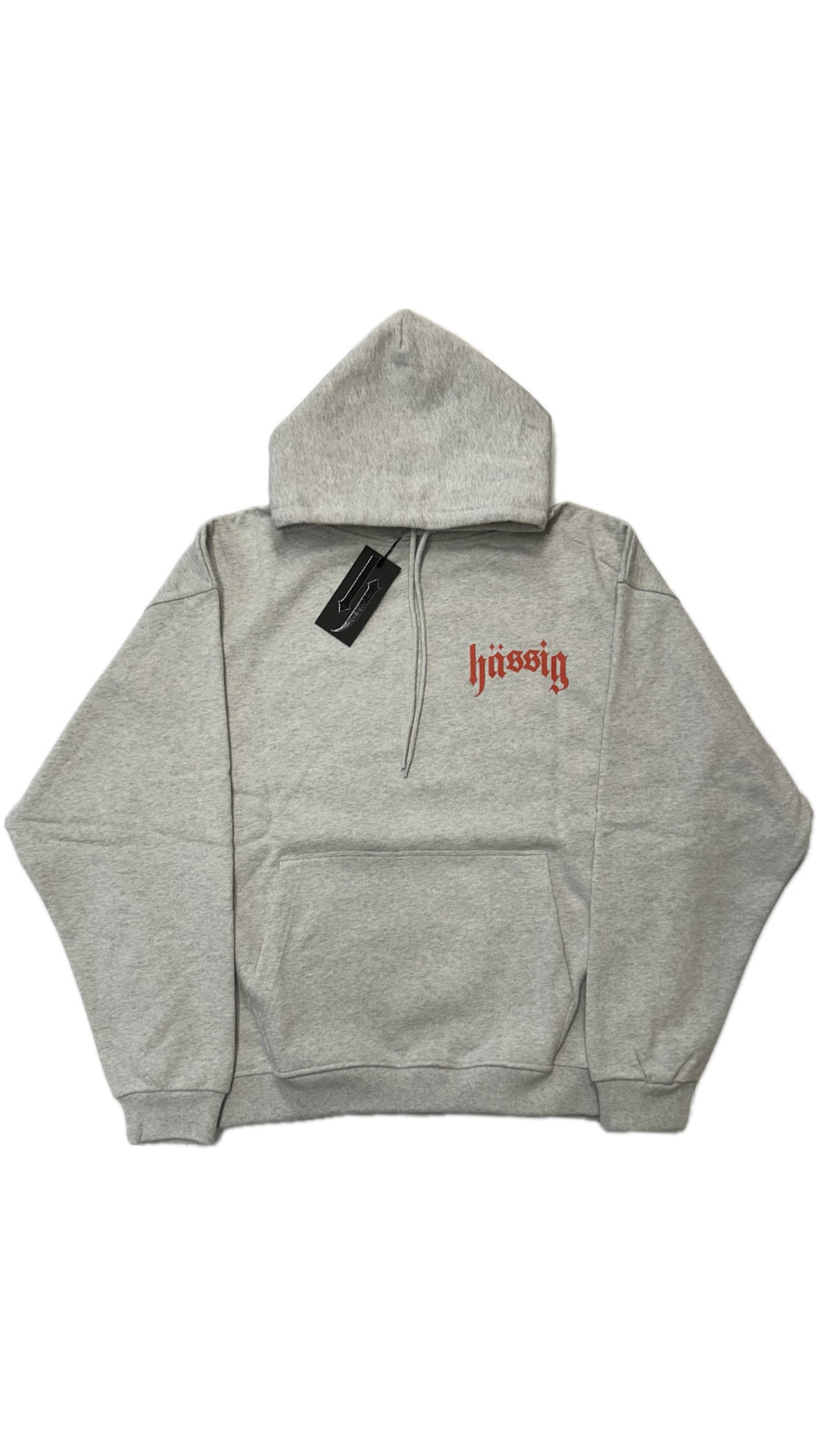 logo hoodie grey