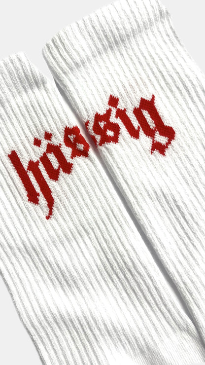 basic logo socks red