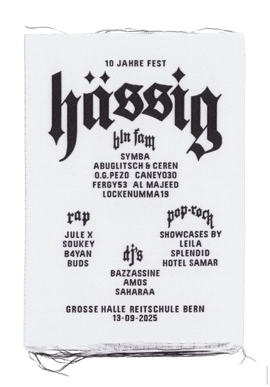 10yrs Fest hässig F4 plakat by salzmann gertsch