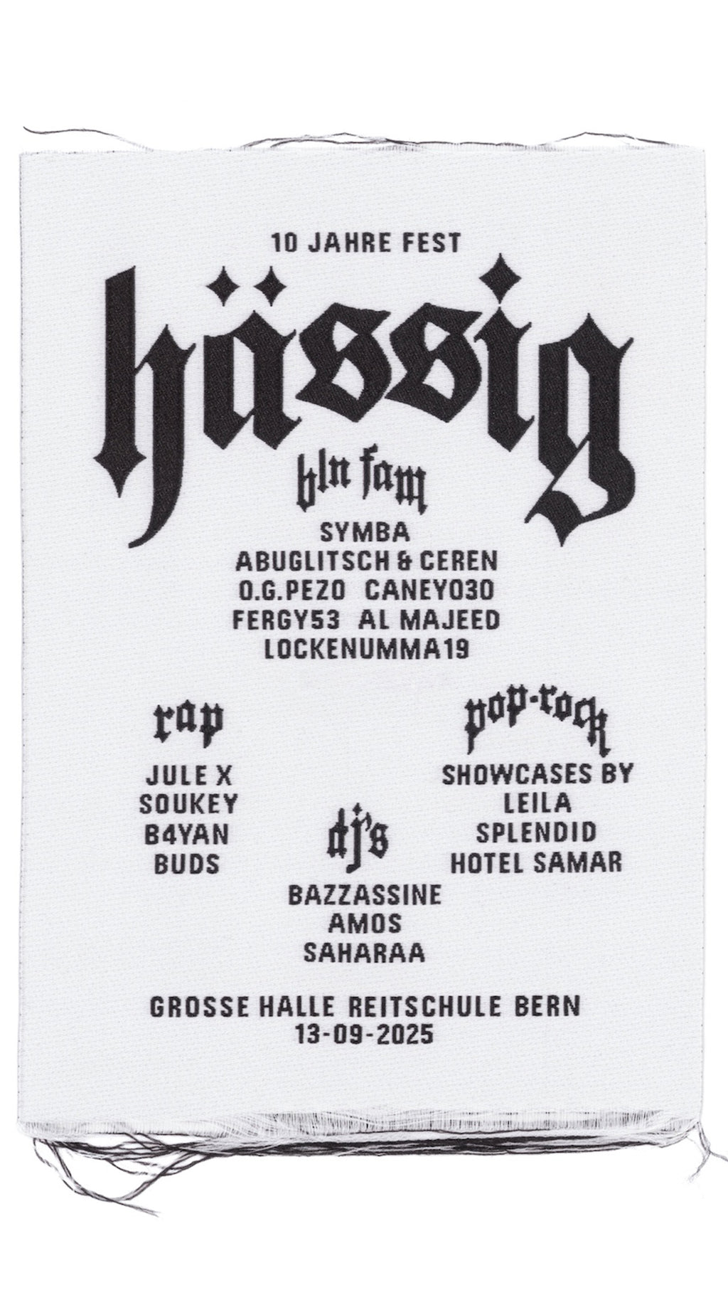 10yrs Fest hässig F4 plakat by salzmann gertsch