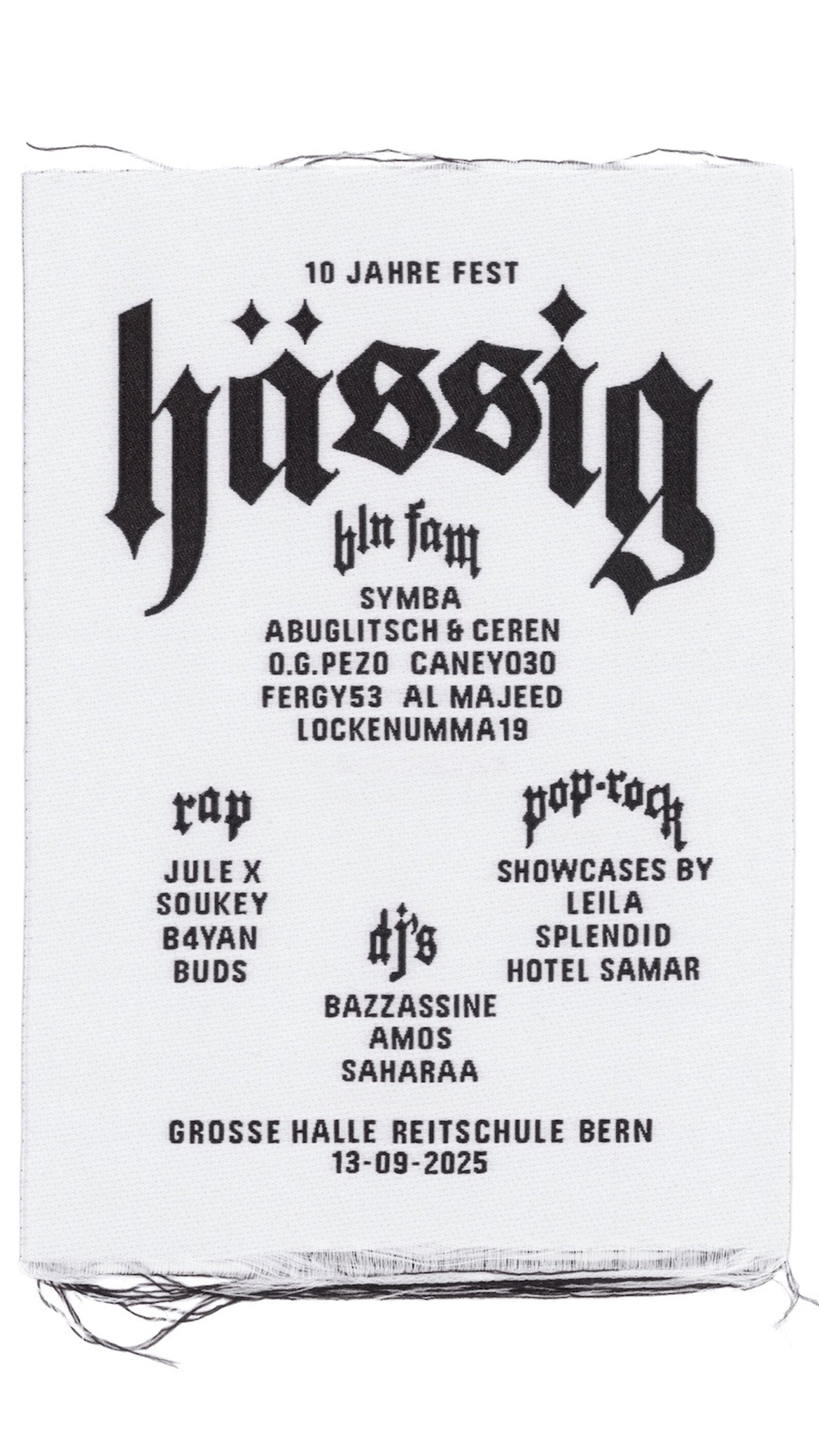 10yrs Fest hässig F4 plakat by salzmann gertsch